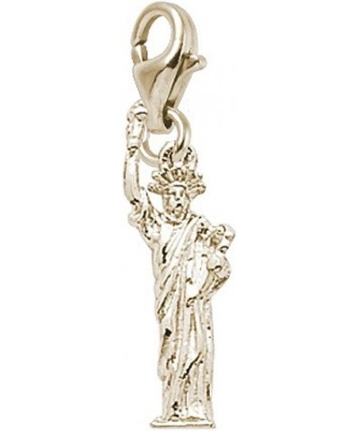 Statue Of Liberty Charm With Lobster Claw Clasp, Charms for Bracelets and Necklaces yellow gold plated silver $17.39 Bracelets