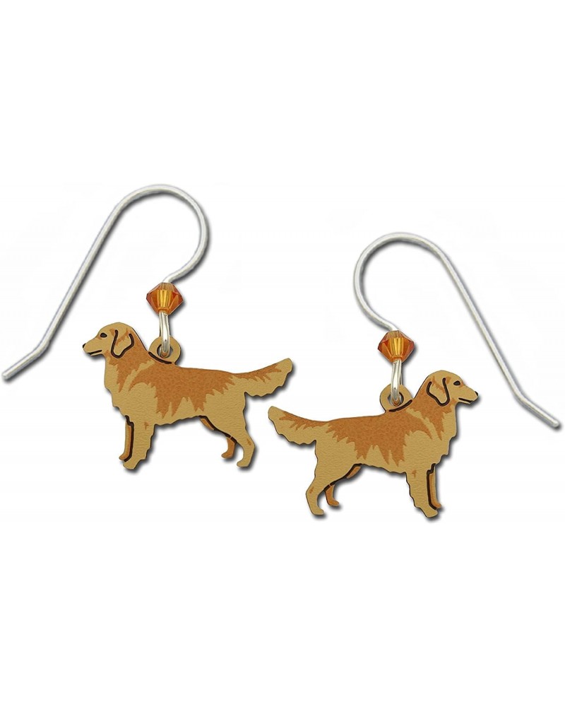 Hypo-Allergenic Dangle Earrings (Golden Retriever) $12.69 Earrings