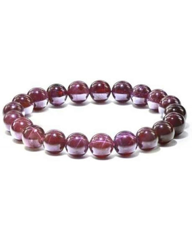 100% Natural Red Garnet Star Light Gemstone Crystal Round Beads Women Men Bracelet 7-12mm AAAA 11.0 Millimeters $10.35 Bracelets