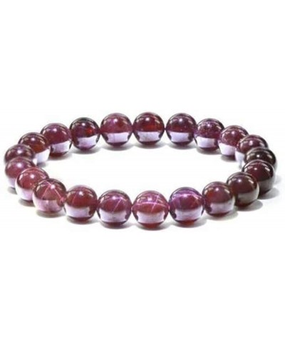 100% Natural Red Garnet Star Light Gemstone Crystal Round Beads Women Men Bracelet 7-12mm AAAA 11.0 Millimeters $10.35 Bracelets