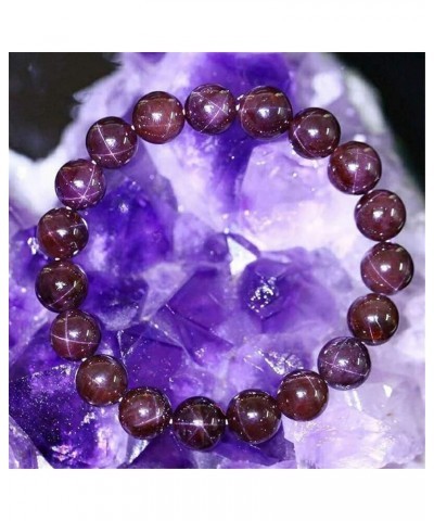 100% Natural Red Garnet Star Light Gemstone Crystal Round Beads Women Men Bracelet 7-12mm AAAA 11.0 Millimeters $10.35 Bracelets