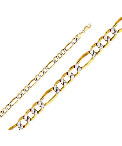 14K Hollow Gold Figaro Chains (Select Options) 24 Inches White And Yellow Gold $402.29 Necklaces