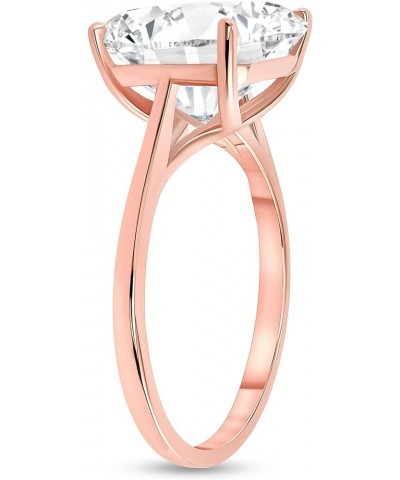 Fine 10k Gold Asscher-Cut AAA CZ Engagement Ring Rose Gold $64.50 Rings