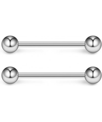 316L Stainless Steel Nipple Shield Barbell Ring Bar Body Piercing 14G 2-12PCS Steel-21mm $6.62 Body Jewelry