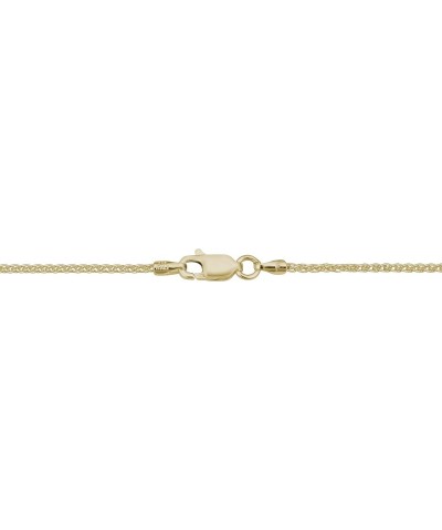 Yellow Gold Plated Sterling Silver Round Wheat Chain Necklace (1.5 mm) 36.0 Inches 1.5 mm wide $14.24 Necklaces