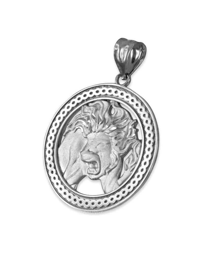 Sterling Silver Zodiac Sign Medallion Satin DC Pendant Necklace Leo $33.03 Necklaces