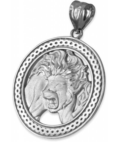 Sterling Silver Zodiac Sign Medallion Satin DC Pendant Necklace Leo $33.03 Necklaces