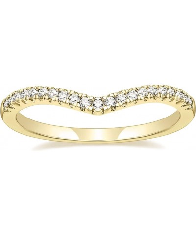 Cubic Zirconia Eternity Band V Shape CZ Stacking Engagement Ring for Women Size 3-13 Gold $9.89 Rings