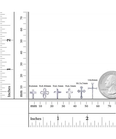Sterling Silver Yellow Cross Stud Earrings Cross4 Sterling Silver $8.99 Earrings