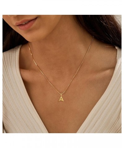 Gold Initial Necklaces for Women Girls, 14K Gold Plated Initial Necklaces | Layered Initial Letter Necklaces | Initial Tag Pe...