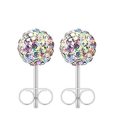 Multi-Sprinkle Dot Multi Gem Aurora Ball Ear Stud Earrings Aurora Borealis, Ball Size: 5mm $10.19 Earrings