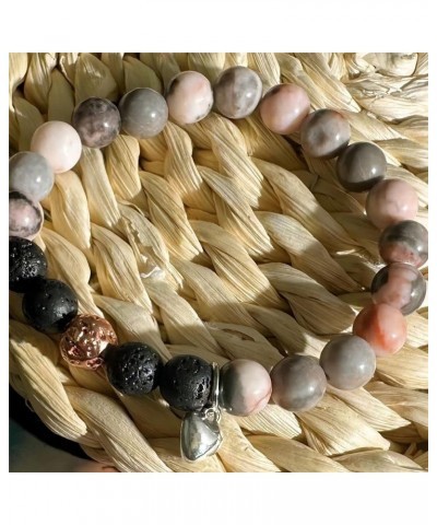 Natural Stone Black and Pink Bracrlets The Love Between a Mother/Grandmother/Sister and Her Daughter/Granddaughter/Sister Bea...