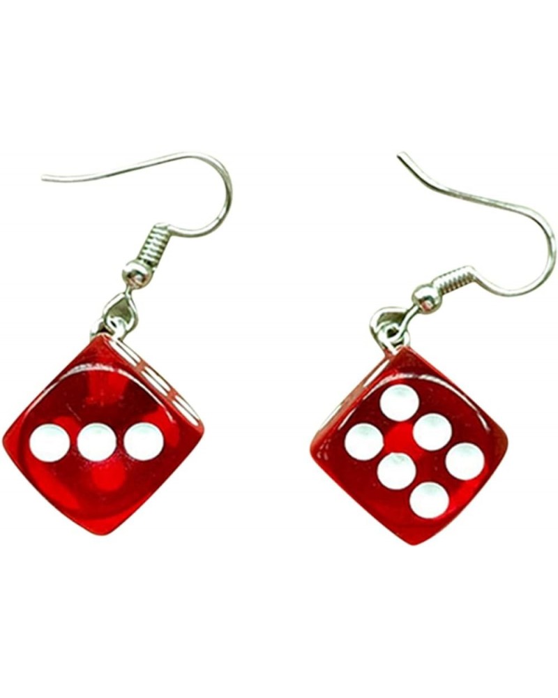 ZYHO 3D Dice Earrings Funny Weird Earrings Aesthetic Cool Quirky Cute Indie Y2k Drop Dangle Earrings Costume for Women Girls ...