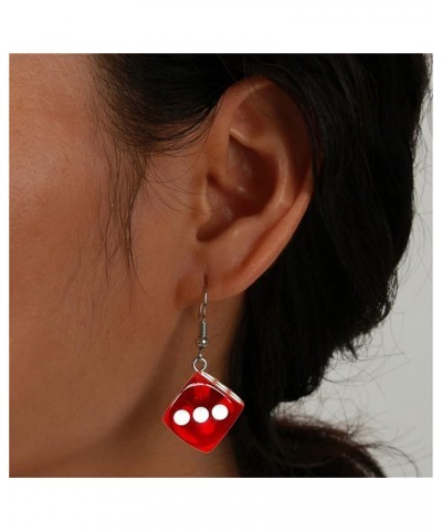 ZYHO 3D Dice Earrings Funny Weird Earrings Aesthetic Cool Quirky Cute Indie Y2k Drop Dangle Earrings Costume for Women Girls ...