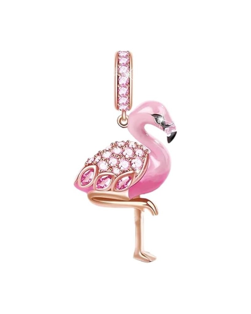 Charm 925 Sterling Silver Pendant,Girl Jewelry Beads Gifts for Women Bracelet&Necklace flamingos dangle charm $10.29 Bracelets