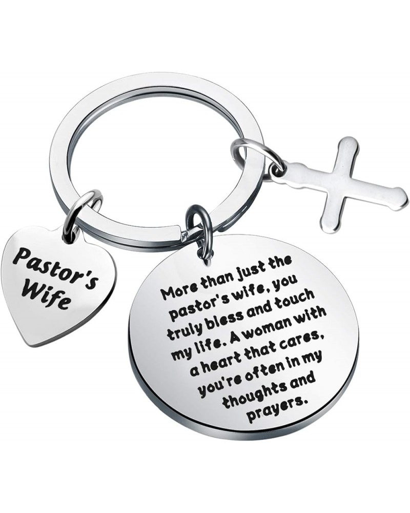 Church Minister Keychain Pastors Wife Gift A Woman with A Heart In My Thoughts and Prayers Appreciation Gift Pastor's Wife Ke...