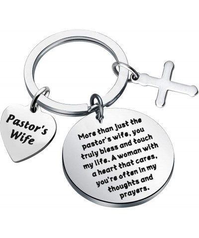 Church Minister Keychain Pastors Wife Gift A Woman with A Heart In My Thoughts and Prayers Appreciation Gift Pastor's Wife Ke...