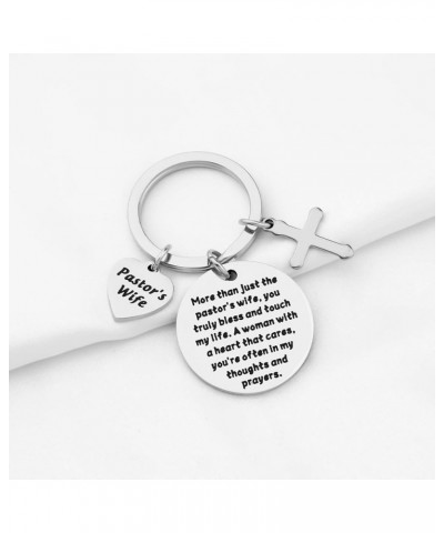 Church Minister Keychain Pastors Wife Gift A Woman with A Heart In My Thoughts and Prayers Appreciation Gift Pastor's Wife Ke...