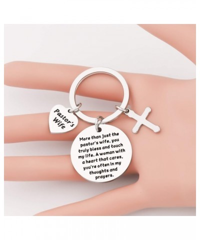 Church Minister Keychain Pastors Wife Gift A Woman with A Heart In My Thoughts and Prayers Appreciation Gift Pastor's Wife Ke...