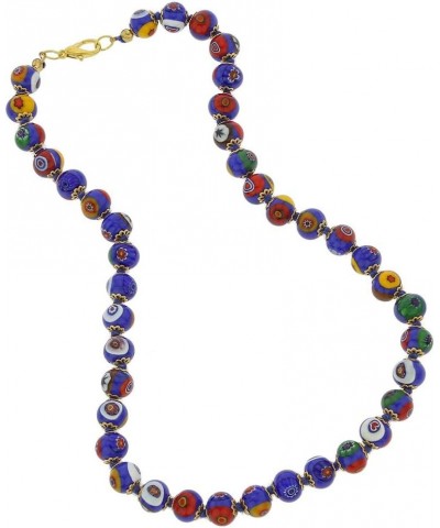 GlassOfVenice Murano Glass Mosaic Necklace - Blue $25.95 Necklaces