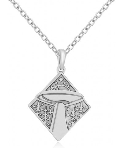 10K Gold Color Spacecraft UFO Pendant Necklace Silver $8.84 Necklaces