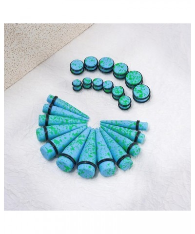 24pcs Big Gauge Taper Kit Ear Stretching 00G-20mm Large Acrylic Tunnel Plug Set Spots, Blue $11.76 Body Jewelry