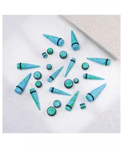 24pcs Big Gauge Taper Kit Ear Stretching 00G-20mm Large Acrylic Tunnel Plug Set Spots, Blue $11.76 Body Jewelry