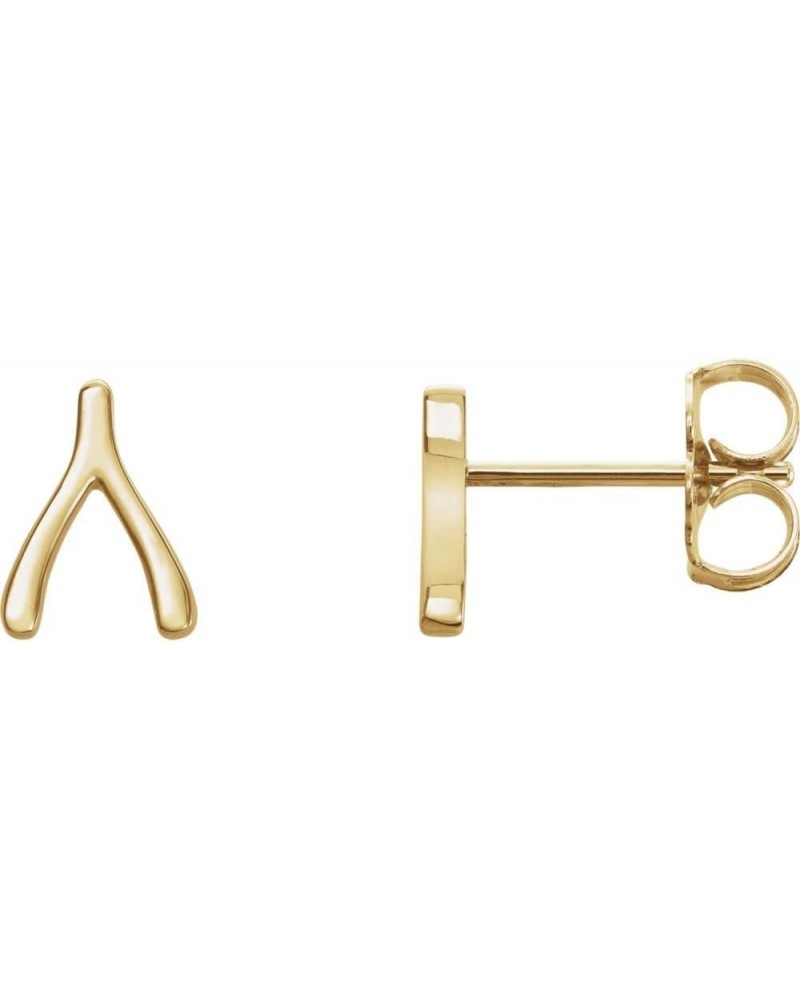 14k Yellow Gold Wishbone Earrings $90.75 Earrings