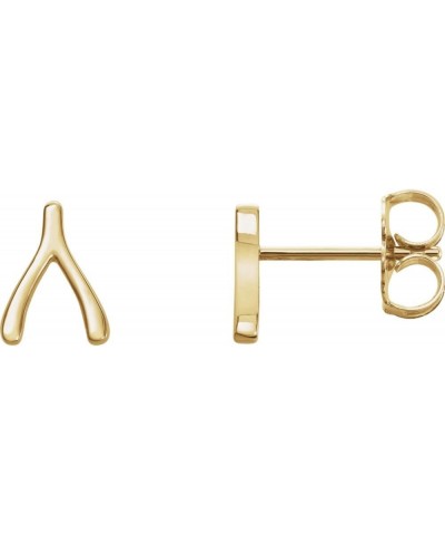 14k Yellow Gold Wishbone Earrings $90.75 Earrings