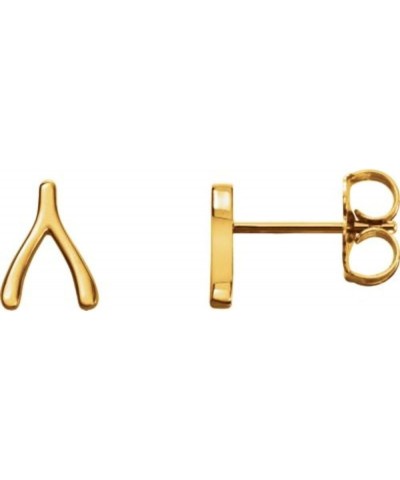 14k Yellow Gold Wishbone Earrings $90.75 Earrings