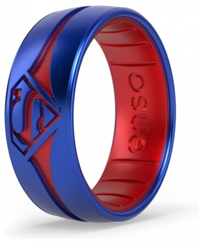 DC Comics Collection - Etched Silicone Ring - Comfortable, Breathable, and Safe - Batman, Superman, The Flash, and Wonder Wom...