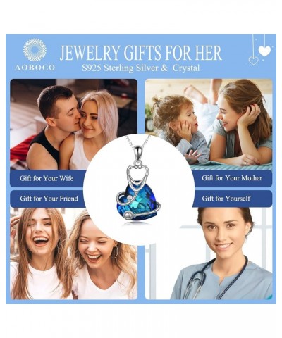 Nurse Gifts for Women Sterling Silver Heart Crystal Necklaces for Nurse Week Graduation Stethoscope Heart $26.40 Necklaces