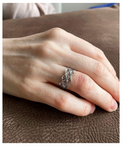 Sterling Silver Filigree Art Women Statement Band Rings Collection Eye of Horus $15.40 Rings