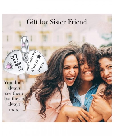 925 Sterling Silver Charms Mother Daughter Sister Dangle Bead for Charm Bracelet Necklace Dangle Sister Charms $12.04 Bracelets