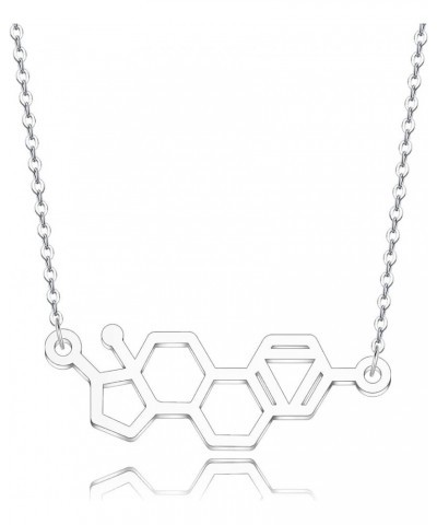 Estrogen Molecule Necklace Science Gift STEMinist Gift of Femininity Feminist Jewelry Women in STEM Empowerment Christmas Gif...