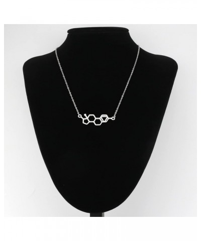 Estrogen Molecule Necklace Science Gift STEMinist Gift of Femininity Feminist Jewelry Women in STEM Empowerment Christmas Gif...