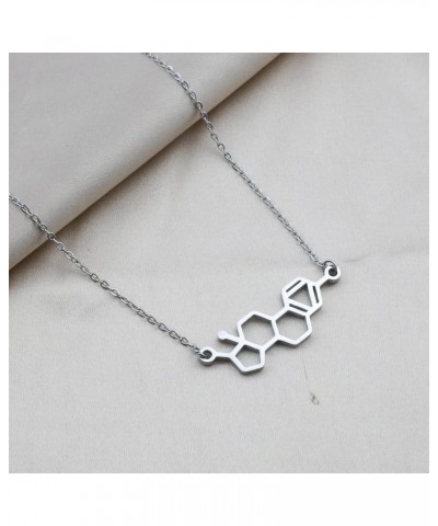 Estrogen Molecule Necklace Science Gift STEMinist Gift of Femininity Feminist Jewelry Women in STEM Empowerment Christmas Gif...