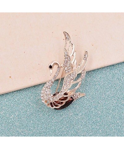 Pin Jewelry Gifts for Women 3 Colors Choose Rhinestone and Crystal Swan Brooches for Women Elegant Animal Pins and Brooches F...