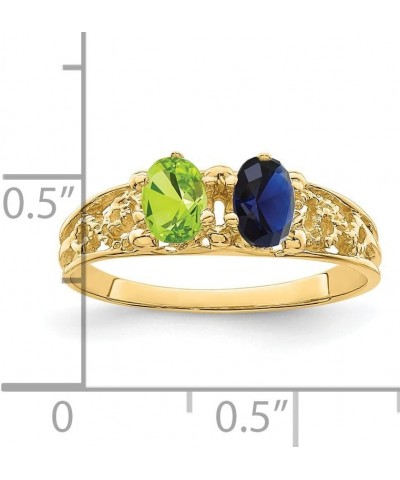 Solid 14k Yellow Gold 2 Stone Family Ring Mounting (no stones included) $80.70 Rings