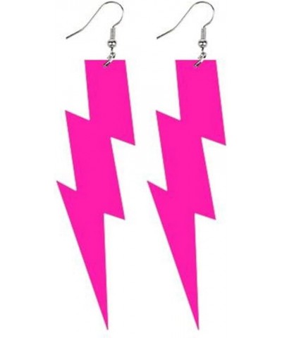 80s Acrylic Neon Earrings for Women Girls Exaggerated Retro Creative Multicolor Geometric Lightning Bolt Weather Dangle Drop ...