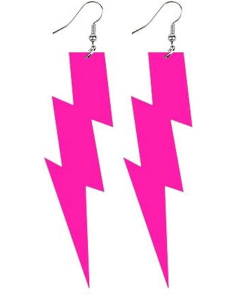 80s Acrylic Neon Earrings for Women Girls Exaggerated Retro Creative Multicolor Geometric Lightning Bolt Weather Dangle Drop ...