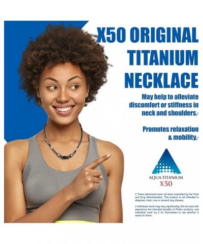 X50 Original Titanium Necklace - Soft Nylon Shell with Elastomer Core, Permeated with Premium Aqua-Titanium and Micro-Titaniu...