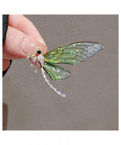 Clothes Brooch Long-lasting Brooch Pin Simple Dragonfly Shape Brooch Shiny Rhinestones Pin Women Elegant Badge Clothes Suit L...