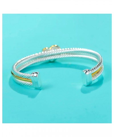 Women Jewelry Make a Statement Stylish Double Twisted Cable Wire Tie a Love Knots Cuff Bangle Christmas Gifts $16.23 Bracelets