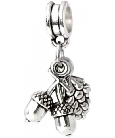 Dangle Acorns and Pine nut Charm for Bracelets $6.11 Bracelets