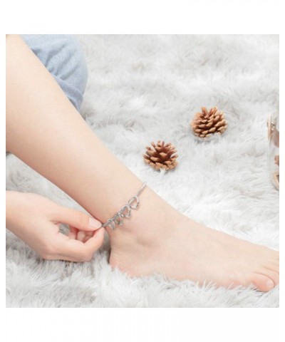 Personalized Anklets for Women Custom Name Anklet with Heart Women's Anklets Engraving Stainless Steel Anklet Bracelet Charm ...