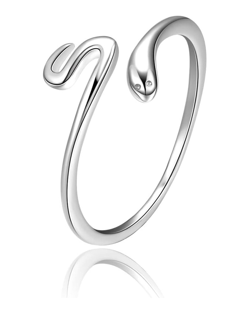 Celtic Knot Ring 925 Sterling Silver Open Middle Finger Knuckle Thumb Rings for Women Adjustable Size 4-7 Snake Ring $10.84 B...