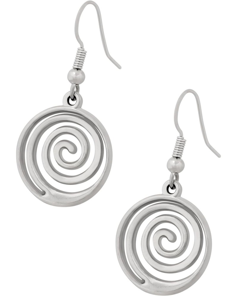 Y2K Cool Silver Swirl Hook Earrings Grunge Punk Rock Jewelry Dangling Accessories Coolest Romantic Gifts for Women Teen Girls...