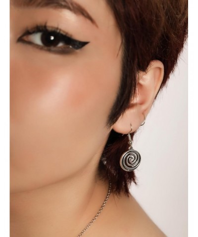 Y2K Cool Silver Swirl Hook Earrings Grunge Punk Rock Jewelry Dangling Accessories Coolest Romantic Gifts for Women Teen Girls...