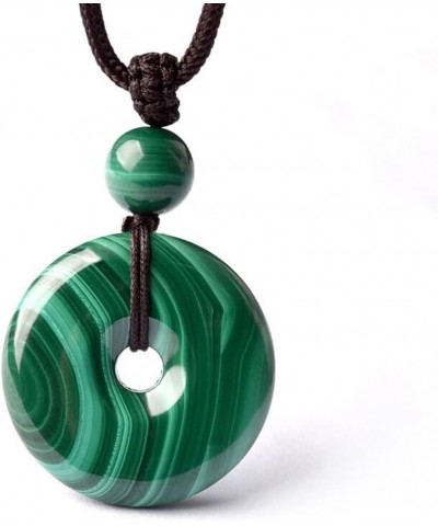 100% Pure Natural Obsidian Pendant Necklace Obsidian Crystal Pendant Necklace Pattern with Bead Chain for Malachite Round $9....